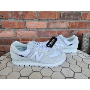 Men Size 17 New Balance 574 Rugged Cordura Suede Mesh Light Grey White 9060 1906